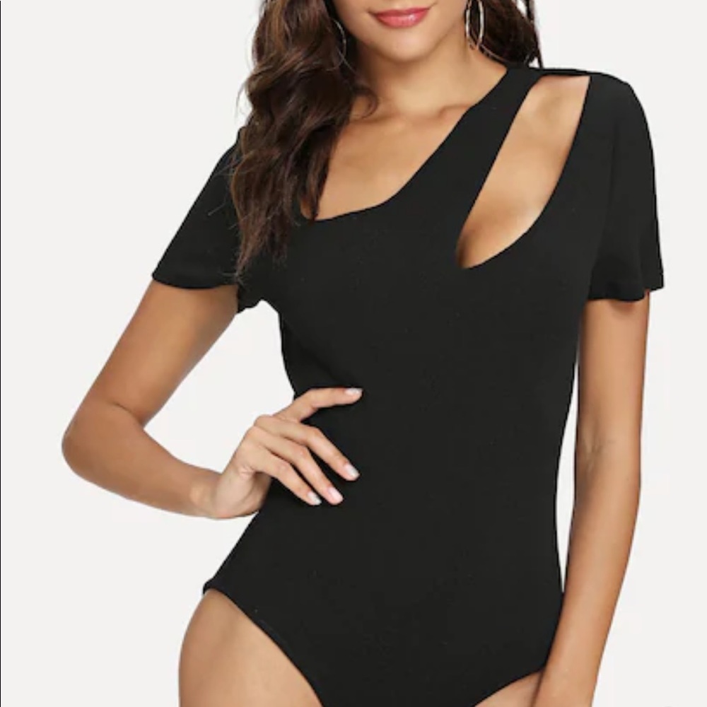 Black cut out bodysuit